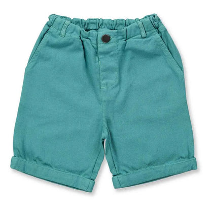 ULLI Shorts, sea green von Sense Organics aus GOTS-zertifizierter Bio-Baumwolle, elastischer Bund & umgeschlagene Säume, erhältlich in Winterthur, Zürich, Schweiz
