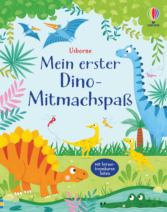 Cover von Mein erster Dino Mitmachspass, Rätselblock mit Dinosauriern für Kinder ab 5 Jahren