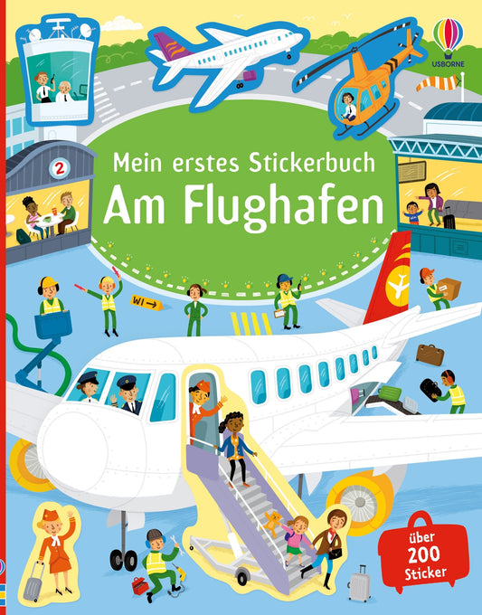 Cover von Mein erstes Stickerbuch am Flughafen mit Flugzeugen und Gates