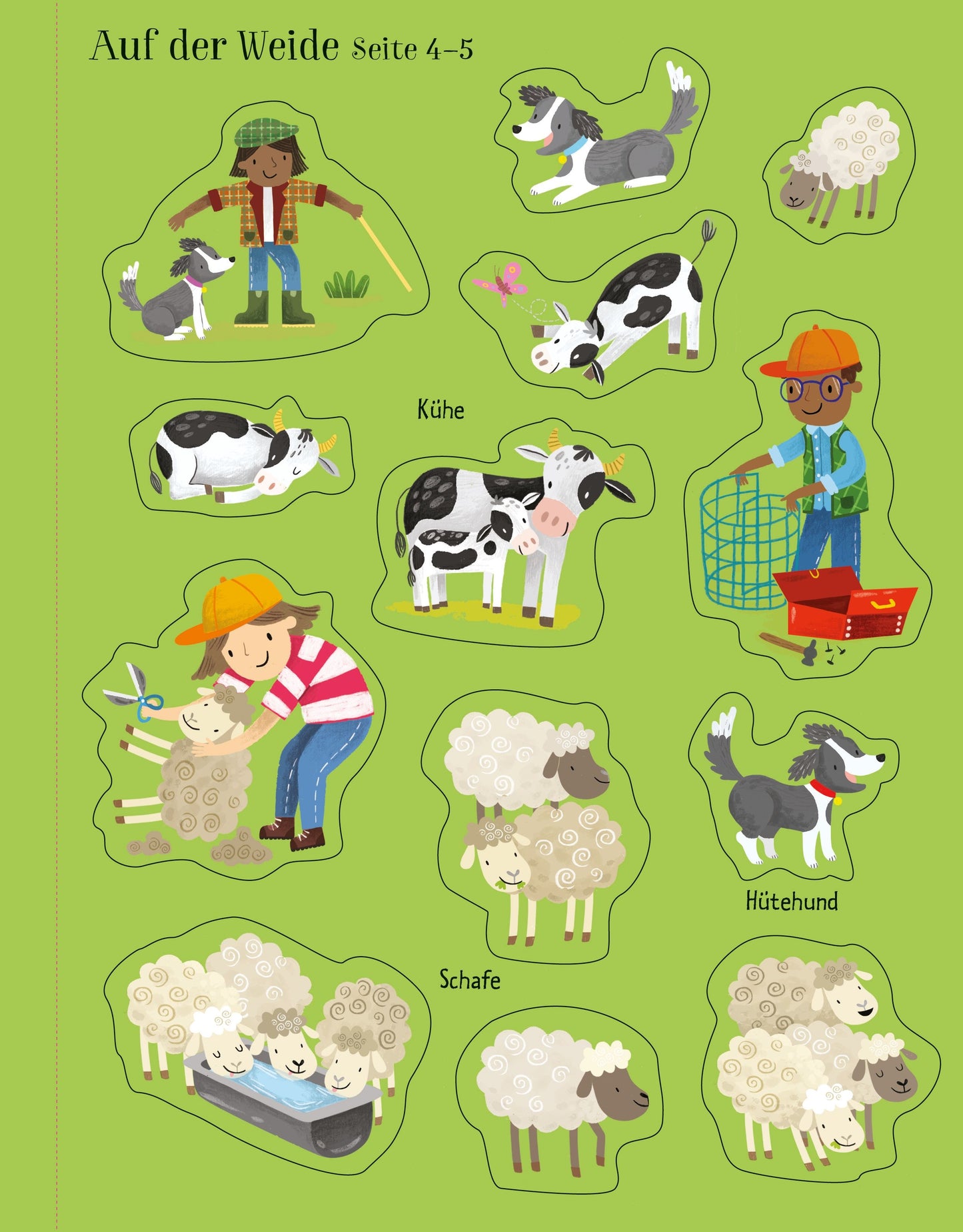 Usborne Mein erstes Stickerbuch auf dem Bauernhof, Stickerspass bei Bärechind