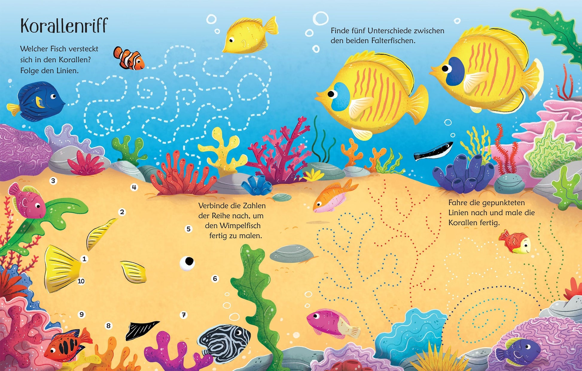 Usborne Wisch-und-weg-Buch im Aquarium, Übungsspass bei Bärechind