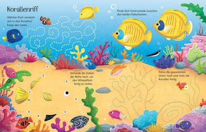 Usborne Wisch-und-weg-Buch im Aquarium, Übungsspass bei Bärechind