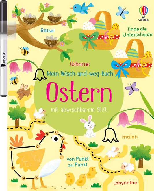 Cover von Mein Wisch-und-weg-Buch, Ostern mit Osterhasen und Ostereiern
