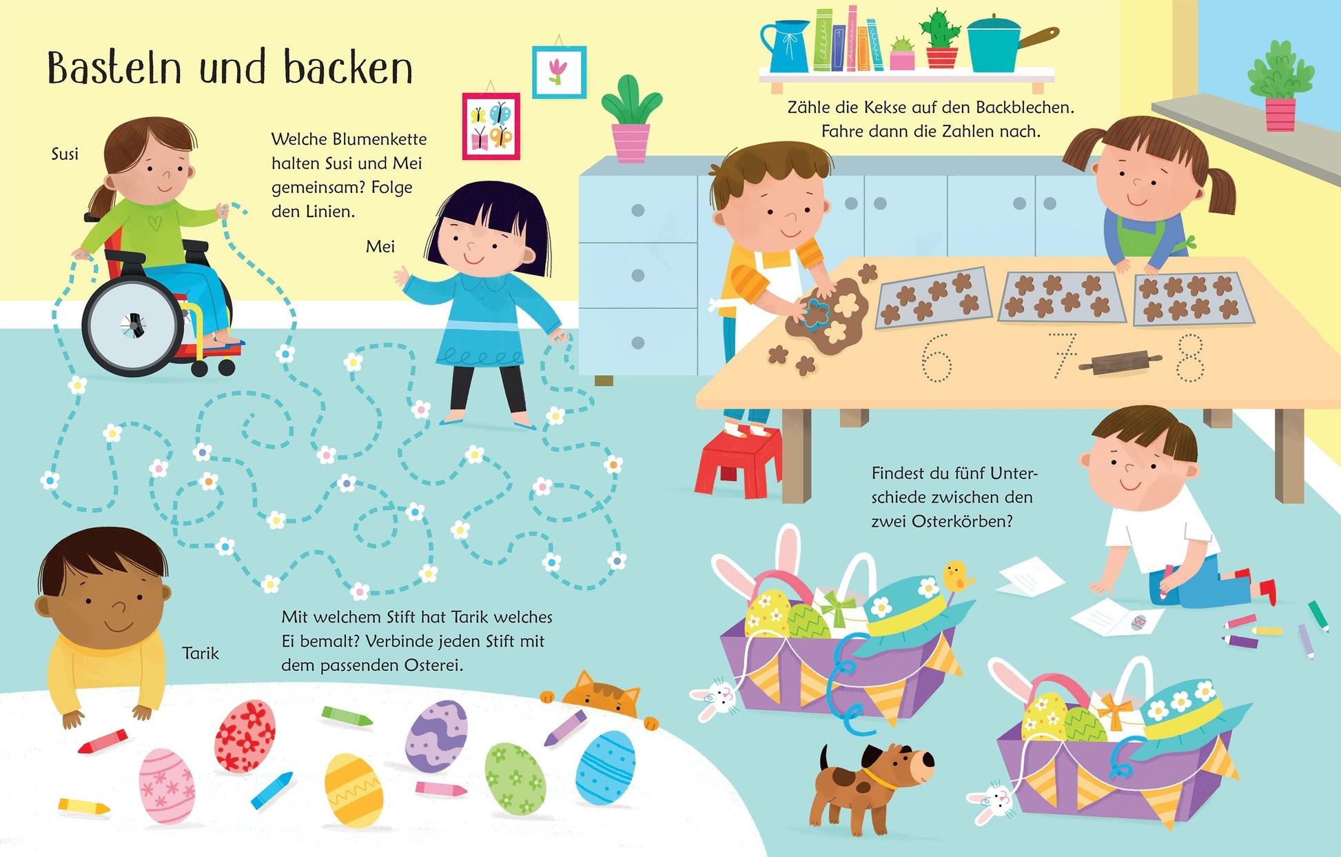 Usborne Wisch-und-weg-Buch Ostern, Übungsspass bei Bärechind