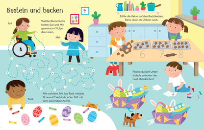 Usborne Wisch-und-weg-Buch Ostern, Übungsspass bei Bärechind