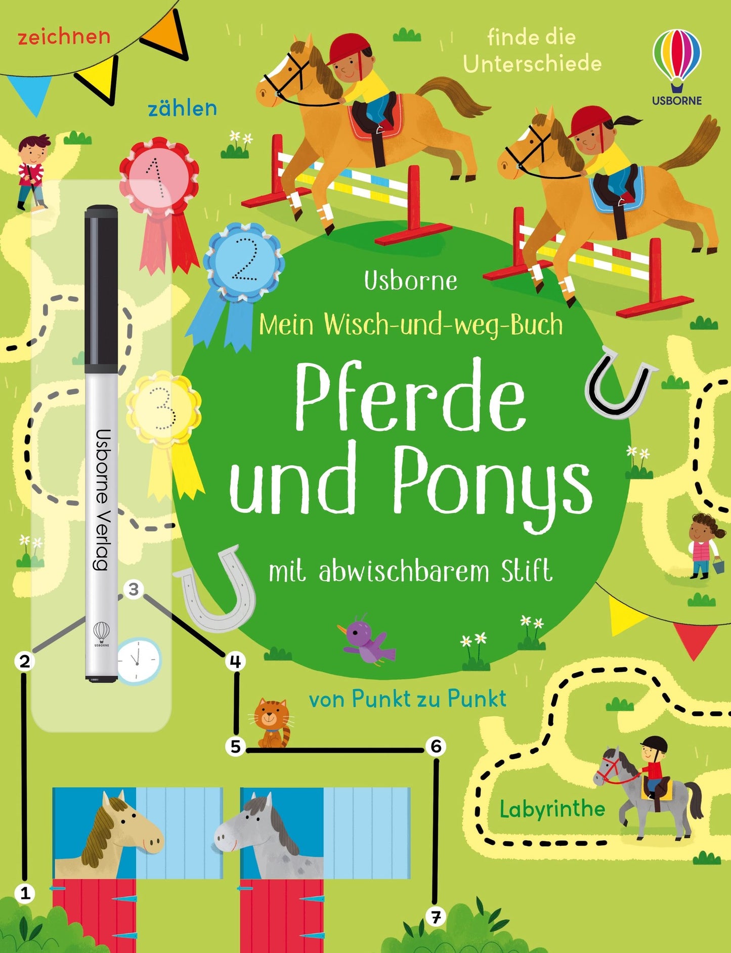 Cover von Mein Wisch-und-weg-Buch Pferde und Ponys