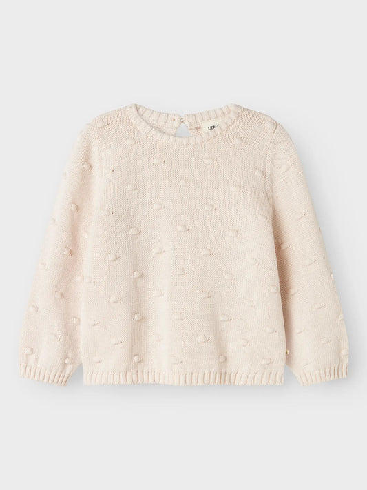 Naturfarbener LIL'ATELIER Strickpullover mit Struktur aus Bio-Baumwolle, Vorderseite – erhältlich bei Bärechind in Winterthur, Zürich Schweiz.