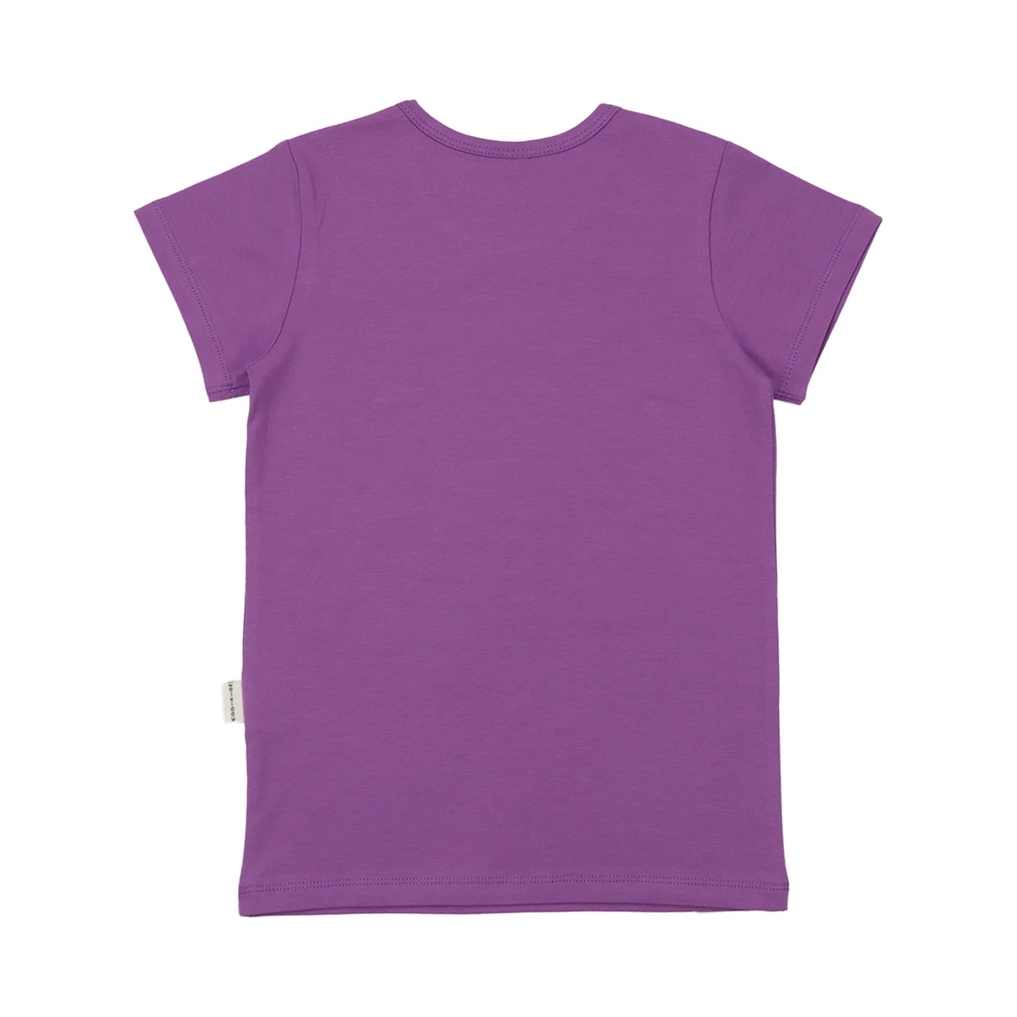 Walkiddy Kinder Kurzarmshirt Rückseite in Violett aus Bio Baumwolle – nachhaltige Kindermode bei Bärechind Winterthur