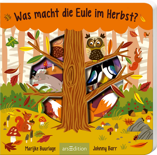 Was macht die Eule im Herbst, Pappbilderbuch mit Ausstanzungen von arsEdition bei Bärechind