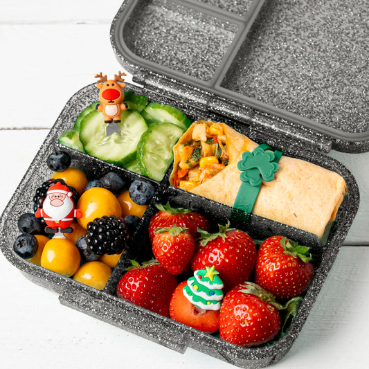 Lekkabox Z'nünibox aus Titan, schwarz-Glitzer