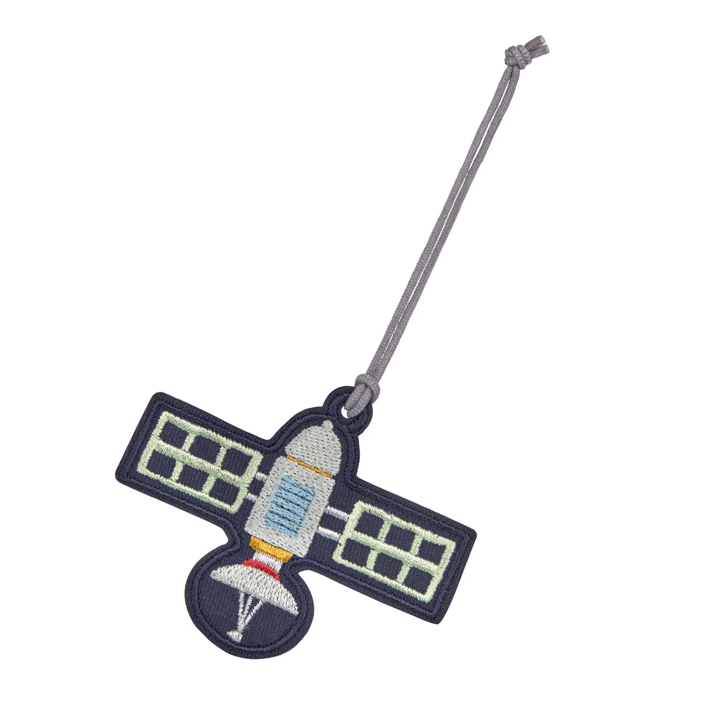 Weltall Anhänger von Lässig befestigt an Kinder Rucksack, erhältlich bei Bärechind Winterthur, Zürich, Schweiz.