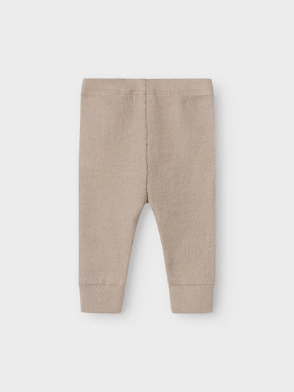 Beigefarbene Wolle-Seide Leggings für Babys, Rückansicht – Bärechind, Winterthur, Zürich Schweiz.