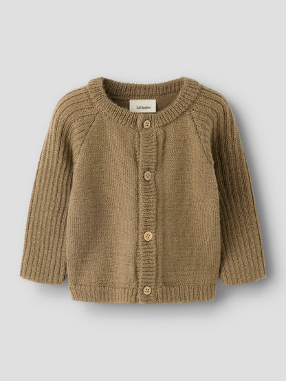 Wolle Strickjacke in Sepia Tint, Vorderansicht