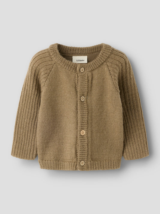 Wolle Strickjacke in Sepia Tint, Vorderansicht