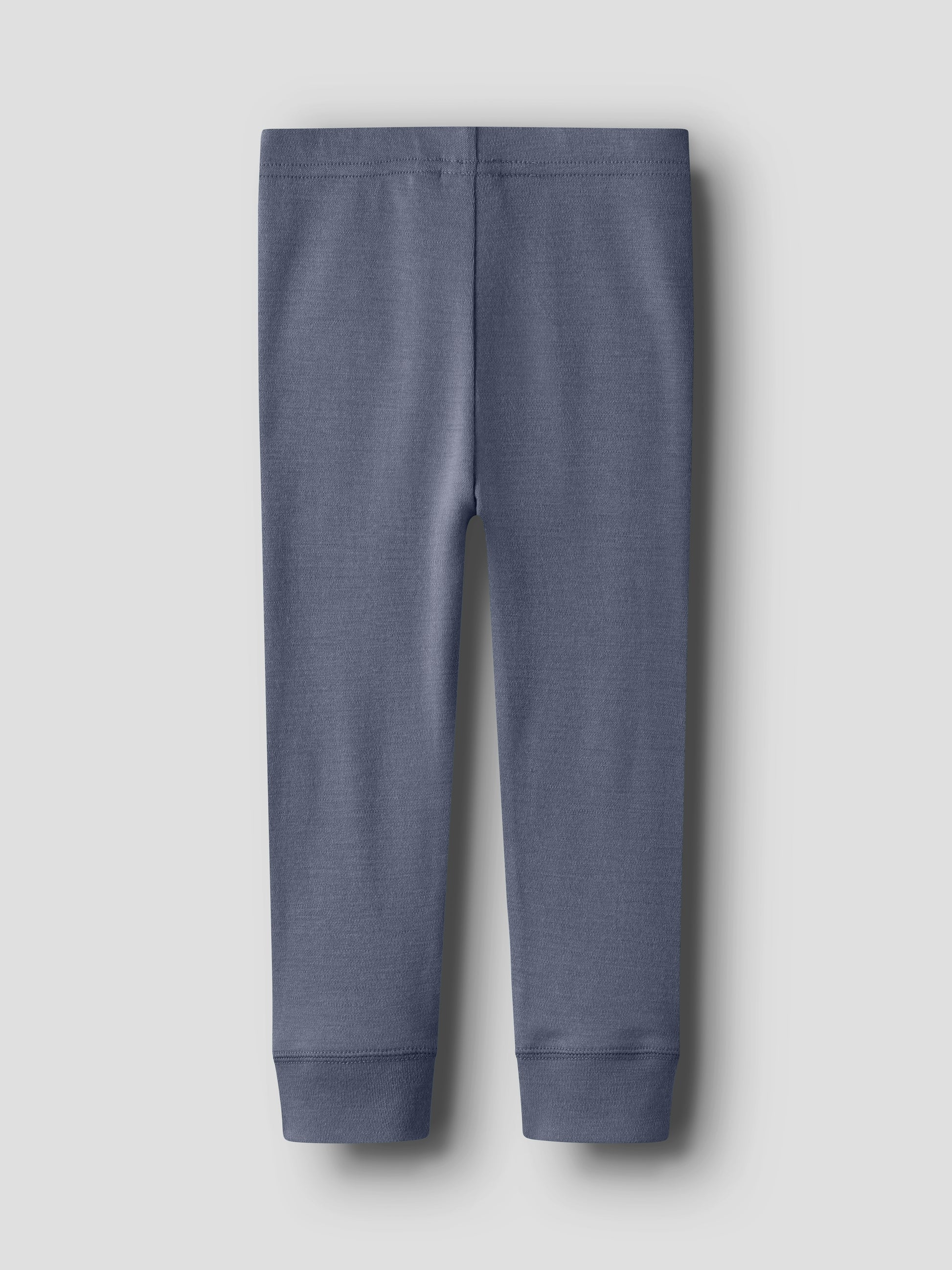 Kinder-Wollleggings in graublau, flachliegend, Rückseite, Bärechind, Winterthur, Zürich Schweiz