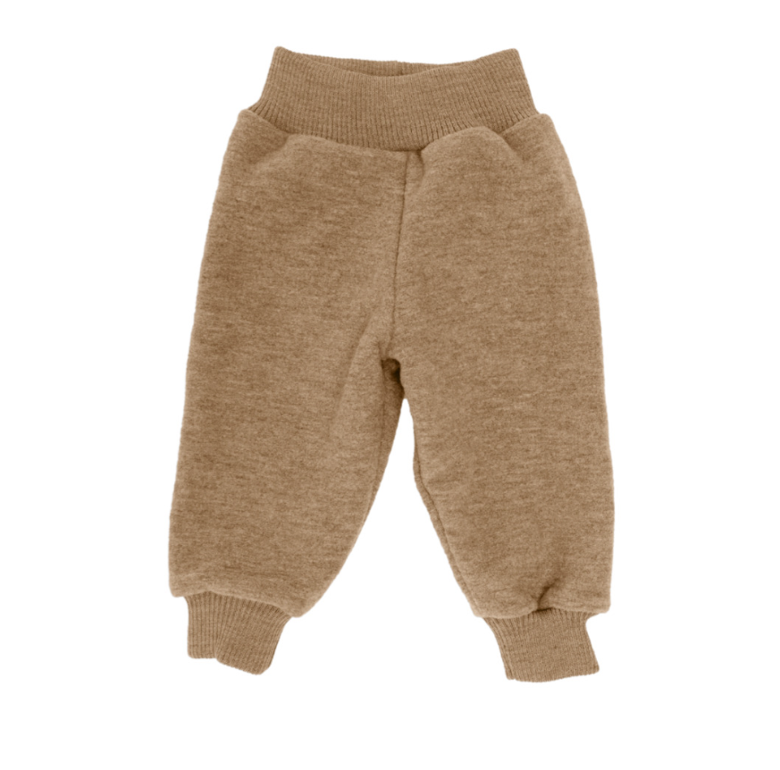 Wollwalkhose aus Walkwolle, Farbe Mandel Melange – ideal für kalte Tage. Bärechind Winterthur, Schweiz