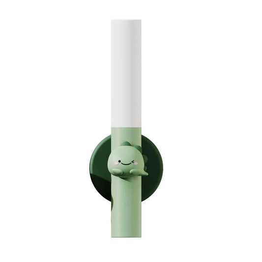 „Zoo Buddy Light in Grün – Frontansicht der kindgerechten LED-Nachtlampe mit süssem Tiergesicht“