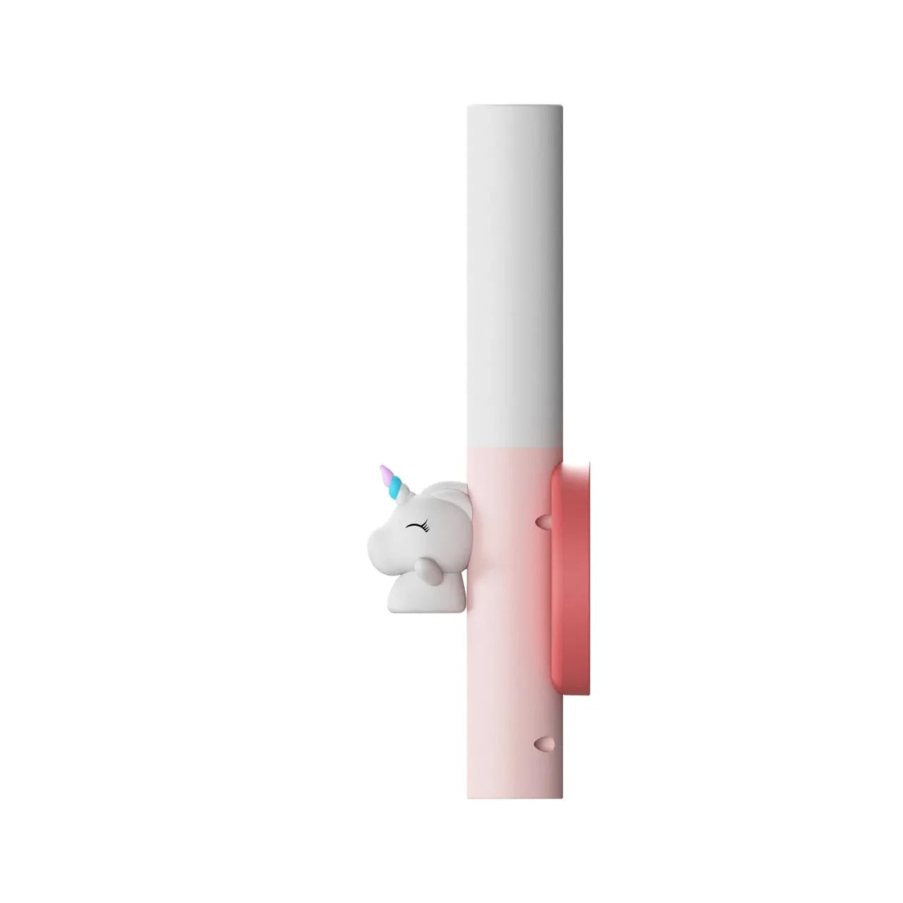 „Zoo Buddy Light in Rosa – seitliche Ansicht der Kinderlampe mit kleinem Tierkopf und LED-Lichtstab“