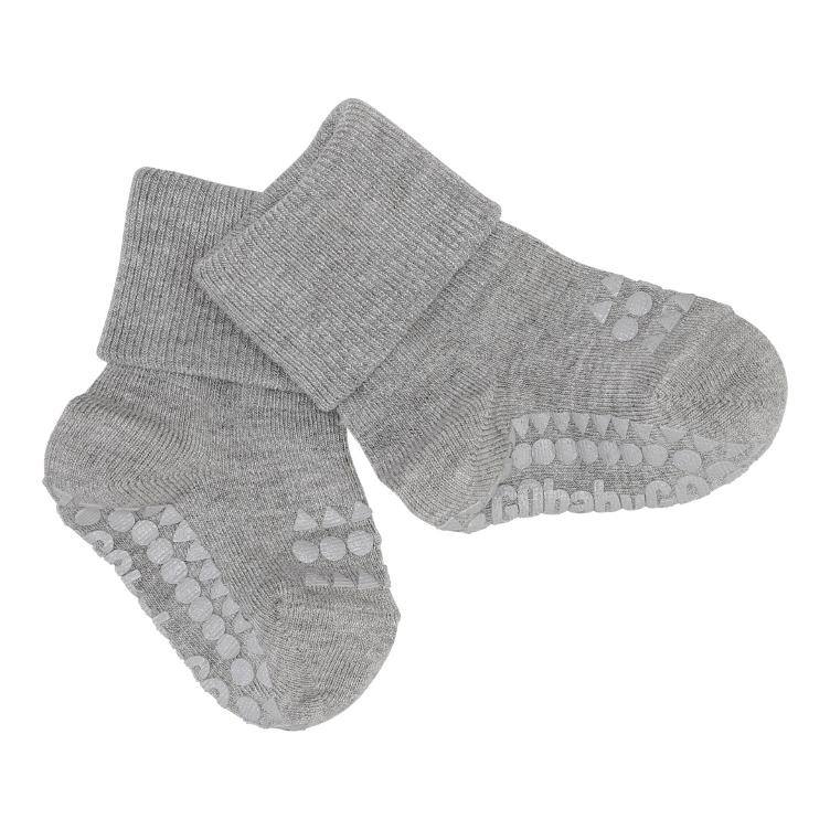 Oeko-Tex Bambus Anti-Rutsch Socken, grau