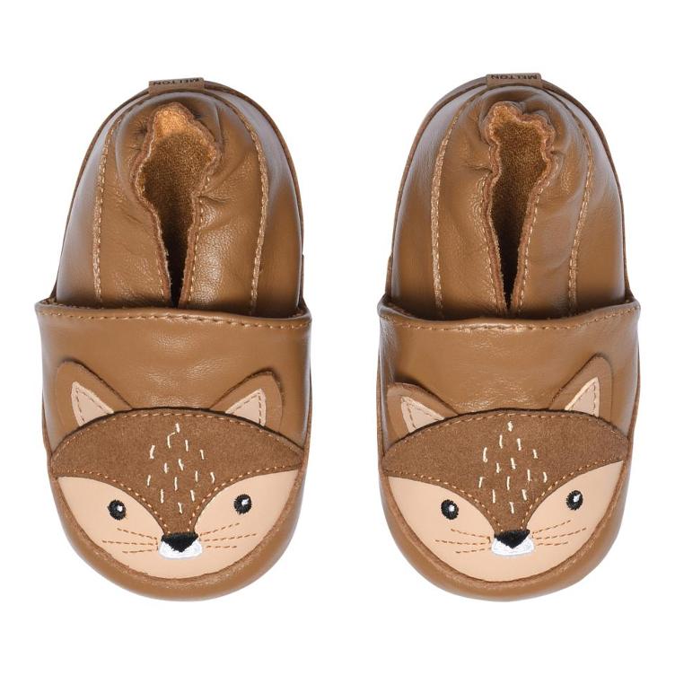 Leather slippers with squirrel Gr. 26-27