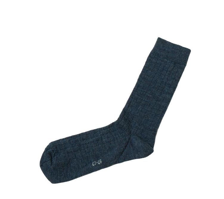 Woll-Socken dunkelblau Gr. 15/18