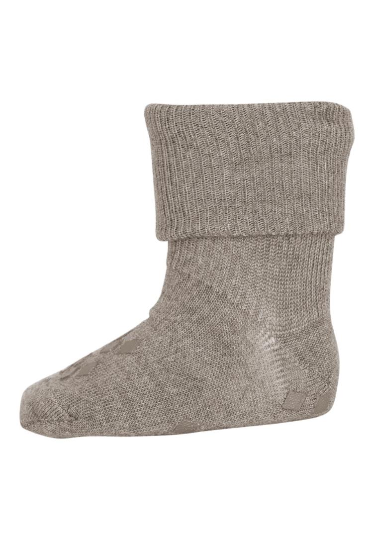 Oeko Tex Merino Socken anti-rutsch, beige Gr. 17/18 & 25/28