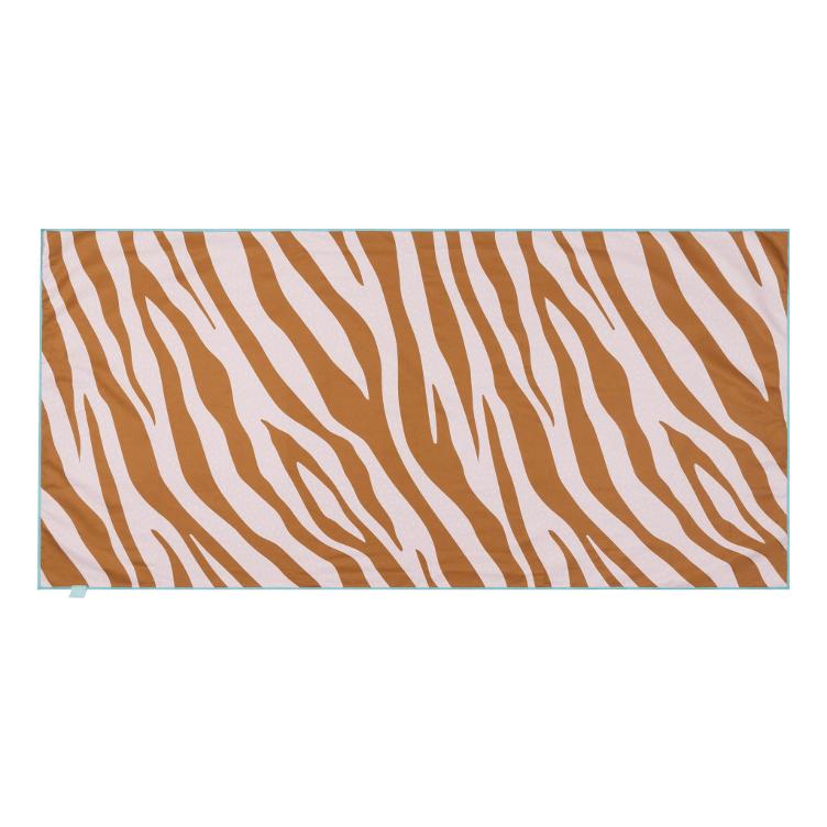 Microfiber Beach Towel 180x90 cm Orange Zebra - 0