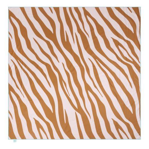 Microfiber Beach Blanket 180x180 cm Zebra / Caramel