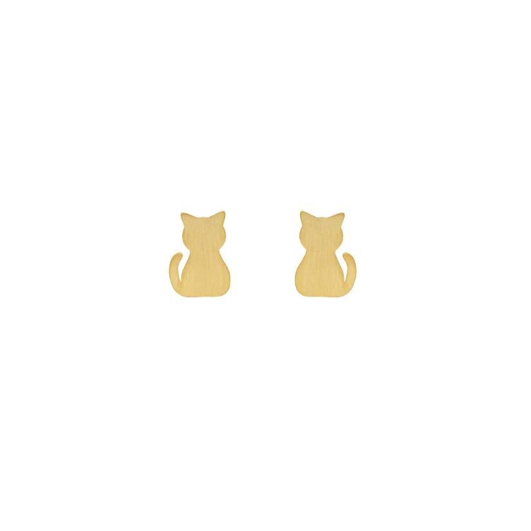 Katzen Ohrringe in Silber oder Gold