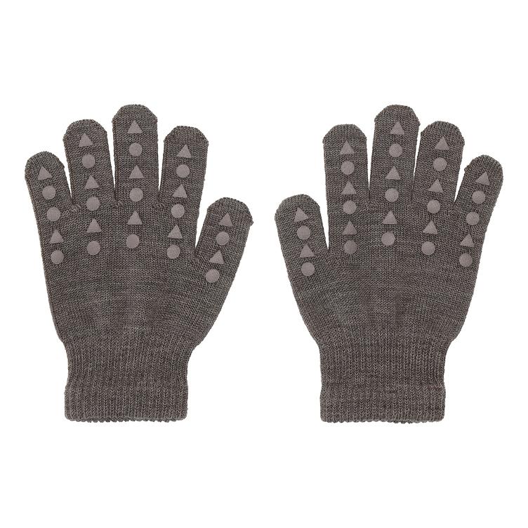 Oeko-Tex Wolle Grip Handschuhe, braun