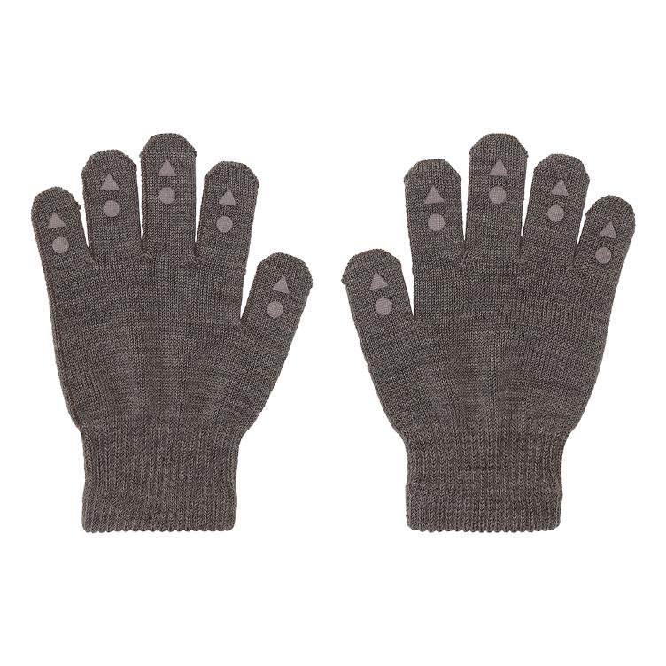 Oeko-Tex Wolle Grip Handschuhe, braun - 0