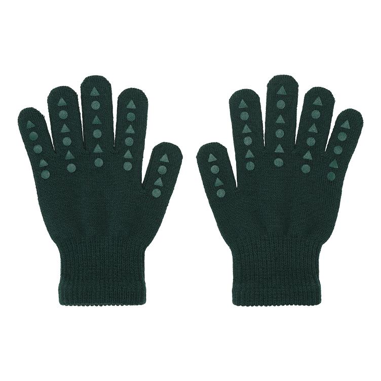 Oeko-Tex Wolle Grip Handschuhe, grün - 0